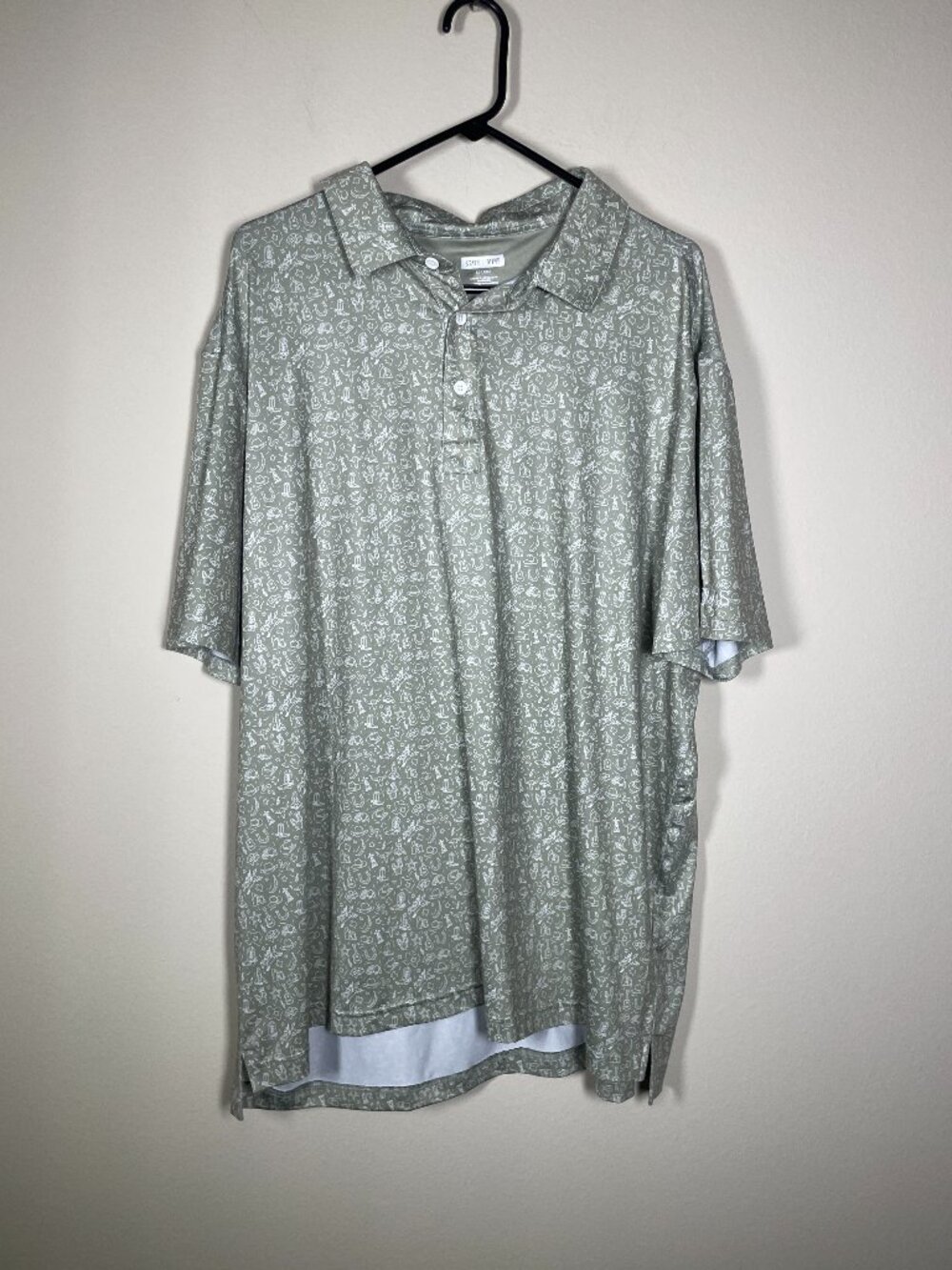State of Mine Men's Shirt XXL Green Golf Polo Texas Performance Stretch Cowboy!